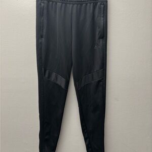 Adidas Sweatpants Women Small Black Polyester Tapered Tiro Anke Zip